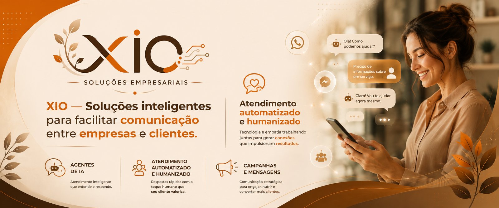 XIO Soluções Empresariais — atendimento automatizado e humanizado